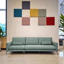 라파스가구 세온 4인 이지클린 쇼파 소파 국내제작 사이즈 맞춤가능 방문설치 생활방수 발수 2740, +100mm (2740+100=2840), 스모크블루