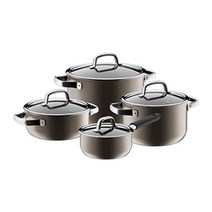 WMF [WMF] 퓨전테크 미네랄 냄비 4종 세트 다크브라스(16편수 20L 20H 24H), 옵션없음:[WMF] 퓨전테크 미네랄 냄비 4종 세트(다크브라스)