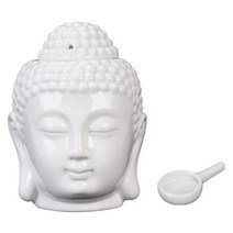 인센스 콘 역류 향 버너 아로마 테라피 홈 향로 장식 백플로우 향멍 요가 나그참파 치유 오일 화이트블랙 클래식 부처 머리 도자기 다도 침실 불교 사원, a