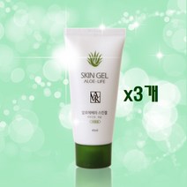 알로에베라 스킨젤 알로에젤 수딩젤 수분젤 젤크림 순한 아기로션 피부보호 트러블 썬번 진정 히알루론산 촉촉한 시원한 사계절용 알로에베라겔, 3개, 45ml