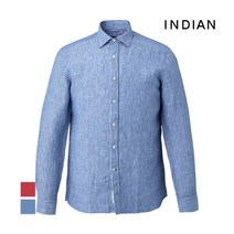 인디안 INDIAN 린넨100 세로스트라이프 셔츠__MIUNLXM2371