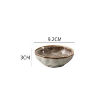 사용자 정의 일본 간략한 세라믹 식기 세트 수제 호텔 사용 빈티지 소박한 스테이크 샐러드 요리 디저트 과일 접시 수프 그릇, 3.5인치 그릇