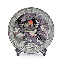 H.jin 나전칠기 자개 쟁반 30cm (송학), 상세 설명 참조