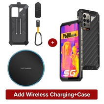 ulefone power armor 18t 견고한 전화 열화상 카메라 flir® 스마트폰 12gb+256gb 9600mah 66w moblie 전화 글로벌 버전, 케이스 추가 uf005