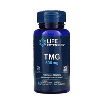 라이프익스텐션 TMG 500mg 60베지캡슐 베타인 HCL 함유, 1개, 기본