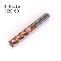 커팅 HRC50 HRC60 HRC65 4 플루트 4mm 5mm 6mm 8mm 12mm 합금 카바이드 밀링 텅스텐 스틸 커터 엔드 1 개, [01] 1x4Dx50L, [02] HRC 60, [02] 10pcs