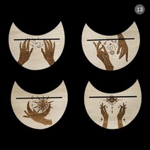 타로책 스프레드천 동양 카드 종류 예쁜 초보 세트 le tarot 신제품 피스 나무 트리플 문 스탠드 타로 캔들 디스플레이 홀더 제단 용품 여성 남성용 선물, CHINA, 13