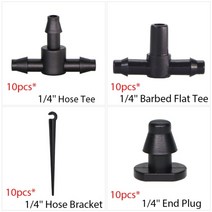 마이크로 미스트 스프레이 냉각 시스템 47mm 호스 정원 물방울 관개 키트 티 커넥터가있는 자동 급수 스프링클러 드립퍼, v