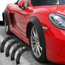 하이브유통 오버휀다 바디킷 에어댐 블랙 카본수전사 휀더몰딩 1P, 블랙 프론트 1P