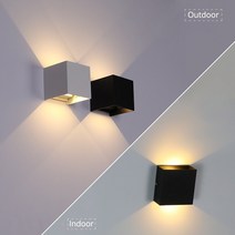 실내 북유럽 조명 벽 램프 인테리어6w10w led 야외 방수 ip65 베란다 정원, 따뜻한 화이트, 6w, 블랙 아웃도어