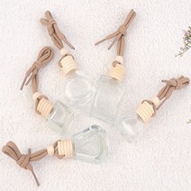 [미스릴리] 미니 디퓨저 공병 향수 유리 나무 뚜껑 글라스 용기, 기본, 사각 10ml