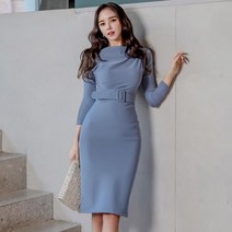 3월 4월 하객룩 여성 원피스 아나운서 수입 결혼식복장 여성 추천 77사이즈 가을 벨티드 여자 패션