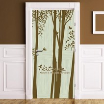 [KT알파쇼핑]현관문시트지 에어프리-고요한 숲의 소리 01, 단일상품_색상_상세페이지참조