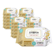 깨끗한나라 오곡물티슈 캡형, 100매입, 100팩