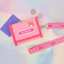 산리오 마이멜로디 3단 목걸이지갑 여자 동전지갑 카드지갑