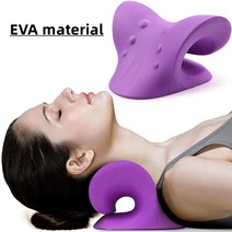 쿠션 인테리어 장식 Neck Shoulder Cervical Spine Stretcher Muscle Relaxer For Pain Relief Chiropractic Tract, 06 Purple EVA