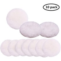 Wool Polishing Pad 3-7 Inches Soft Sheepskin Buffing Pads with Hook Loop Back [A00098895], 10-6 inches 3 pieces-98895