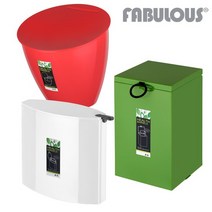 FABULOUS 플로라 화장대 미니 라운드 쓰레기통, 1개, 화이트