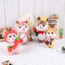양모 펠트 찌르다 Diy 수제 소재 가방 간단한 Ke Ji 작은 팬더 Zazha Poke Doll, [햄스터가족사진]재료패키지+전체무료도구
