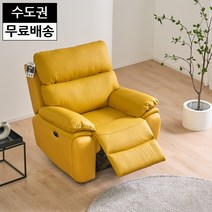 뉴오 가죽 리클라이너 1인용 소파 예쁜 편한 고급 쇼파 부부 거실 침실 대기실(옐로우), 민트그린