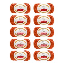 울클럽 해피코튼 뜨개실 45g 10볼 (총 450g), 758 오렌지, 1개