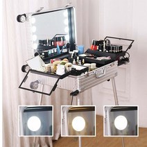 여성용 멀티 레이어 전문 트롤리 화장품 케이스 휴대용 메이크업 롤링 러기지 네일 아트 문신 여행 가방, 02 22 inch