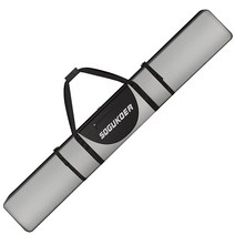 SOGUKOER 스키 백 패딩 스노우보드 방수 압축 스트랩 포함 내구성 있는 여행 가방 포켓 길이 조절 가능 눈 항공 운반용 유니(185cm) [미국 직배송]