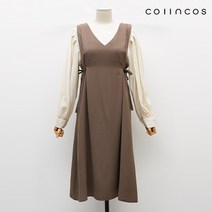 코인코즈 핀턱 블라우스 뷔스티에 원피스 세트 (IY1AO9100)
