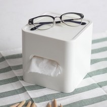 고르소 고르소 정사각 파스텔 두루마리 휴지케이스, 화이트, 1개