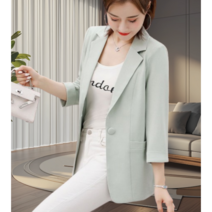 편안 린넨 7부소매 여성 자켓통기성
