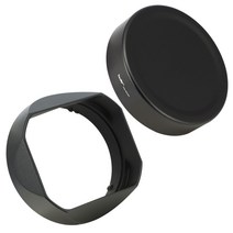 카메라 렌즈 마개 haoge lh-s245n 총검 사각형 금속 렌즈 후드 소니 fe 50mm f2.5 g fe 40mm f2.5 g fe 24mm f2.8 g 렌즈 캡 렌즈뚜껑, 없음