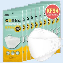 소확행몰 엠플러스 국산 미세먼지 황사방역마스크 KF94 대형 화이트 -10개, 30개