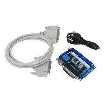 스테퍼 모터 드라이버 MACH3 병렬 포트 제어용 USB 케이블이있는 5 축 CNC 브레이크 아웃 보드, 01 브라운