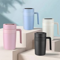 온도 보온보냉 마카롱컬러 차망 텀블러 480ml, 화이트