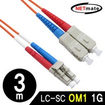 NMC-LS203M NETmate 광점퍼코드 LC-SC-2C-멀티모드 3m, 1