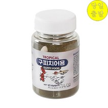 구피 치어사료 45g 색상강화 성장발육 도움 고단백질 영양분 열대어 먹이