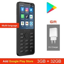 핸드폰 싸게 사는 법 qin f21 pro 글로벌 버전 google 스마트 터치 스크린 전화 wifi 5g 2 8 인치 3gb 32gb4gb 64gb 블루투스 5 0 전화, 유리 필름 추가, 32GB 블랙 구글
