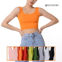 그리니치_기본 라운드넥 왕골지 크롭나시 요가복커버업 zy436_1