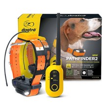 도그트라Dogtra 패스파인더 2 GPS 개 트래커 e 칼라 LED 조명 월간 요금 없음 무료 앱 방수 스마트 워치 제어 위성 기반 실시간 추적 장거리 여러 개 스마트폰 필요, PATHFINDER2 System, 9 Mile - 35 lbs. and up, 9 Mile - 35 lbs. and up