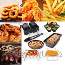 에어프라이기 미니 스팀 에어프라이 6개/대 공기 요리 세트 내열성 프라이 부품 팬 핀셋 피자 계란 금형 홈1248448 L3, 에어프라이기 미니 스팀 에어프, 02 Red 1pc