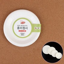 친환경 일회용 종이 접시 캠핑 생일 홈파티 그릇 8P, 220mm 접시
