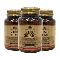 솔가 해외직구 3개 아연 징크 Zinc 50 mg 100 타블렛 Solgar, 1PACKAGE, 상세참조
