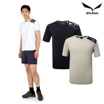 살레와 남성 돌로미티 트리코트 카모 반팔 티셔츠O2ST202_M 334803