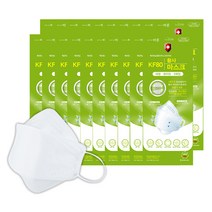 올바른숨결 깨끗한 KF80 국산 황사 100매 대형 마스크