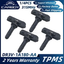 DR3V-1A180-AA 자동차 타이어 압력 센서 링컨 MKC MKS 포드 익스플로러 머스탱 에지 Fiesta Mercury Mariner, 4PCS