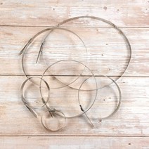 반영구 재사용 스테인리스 스틸 방청 케이블 메탈 철제 철 타이 금속 바인딩 배선 정리 버클 고정 밴드, F