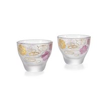 아데리아 프리미엄 일본 벚꽃 술잔 90ml 2개 세트 니혼슈 사케잔, 세트단품