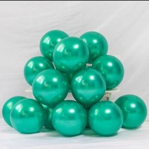 라텍스 풍선 라운드 화이트 웨딩 장식 생일 파티 에어볼 사이트 용품 10 인치 2.2g 30 개, 30 pcs, 10inch, Metallic green