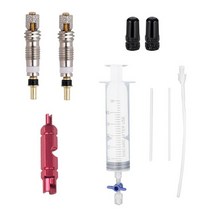 자전거 실란트 튜브리스 타이어 실런트 인젝터 타이어 유체 주입 밸브 코어 제거 도구, 빨간색