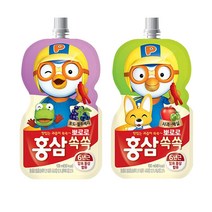 팔도 뽀로로 홍삼쏙쏙 100mlx30개 3종택1 아기주스, 1세트, 사과매실20매+포도블루베리10개